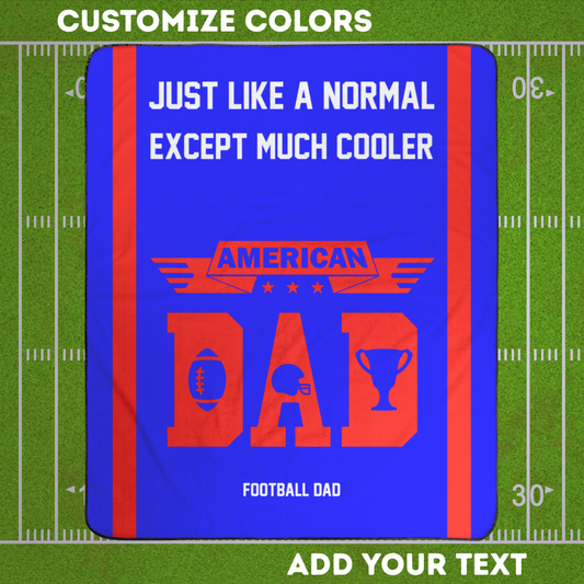 Personalized Stadium Blanket 'American Dad' with Custom Text