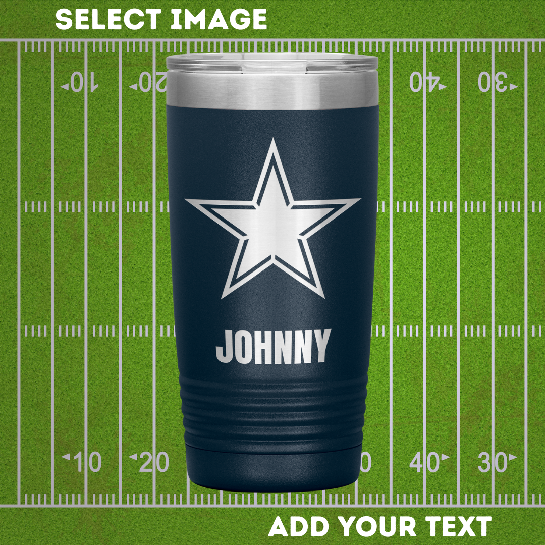 Personalized 20 oz Insulated Tumbler with Custom Team Logo & Text