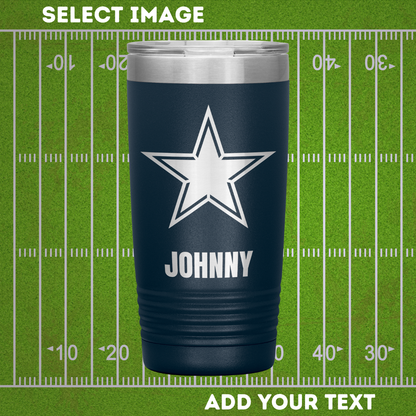 Personalized 20 oz Insulated Tumbler with Custom Team Logo & Text