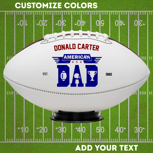 Personalized Football American Dad with Name & Date – AFFans LLC