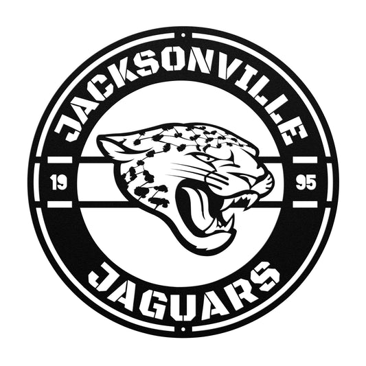 Jacksonville Jaguars Custom Metal Established Date Circle. Art Wall decor man cave