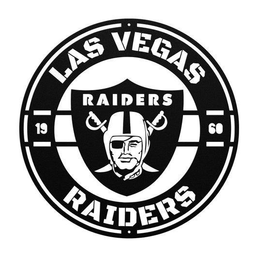 Las Vegas Raiders Custom Metal Established Date Circle. Art Wall decor man cave