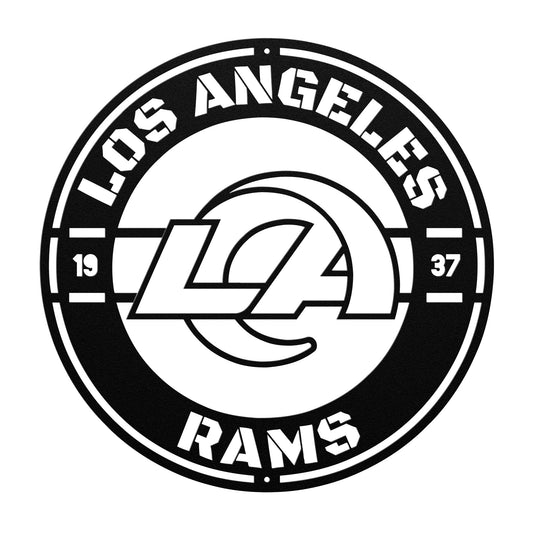 Los Angeles Rams Custom Metal Established Date Circle. Art Wall decor man cave