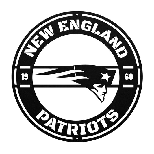 New England Patriots Custom Metal Established Date Circle. Art Wall decor man cave