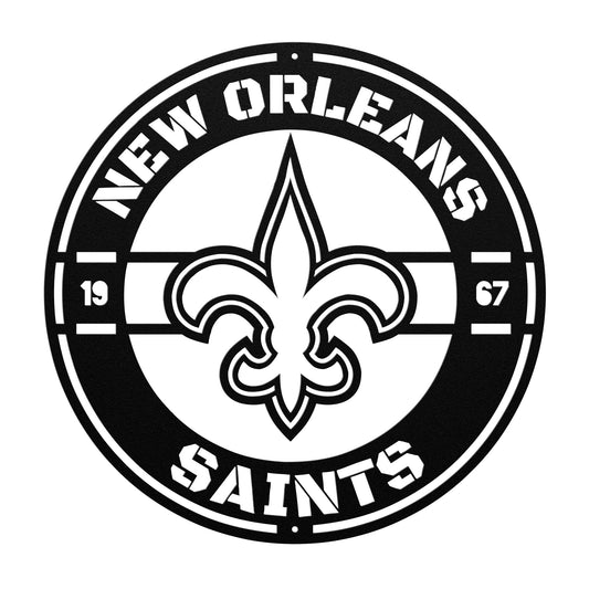 New Orleans Saints Custom Metal Established Date Circle. Art Wall decor man cave