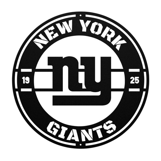 New York Giants Custom Metal Established Date Circle. Art Wall decor man cave
