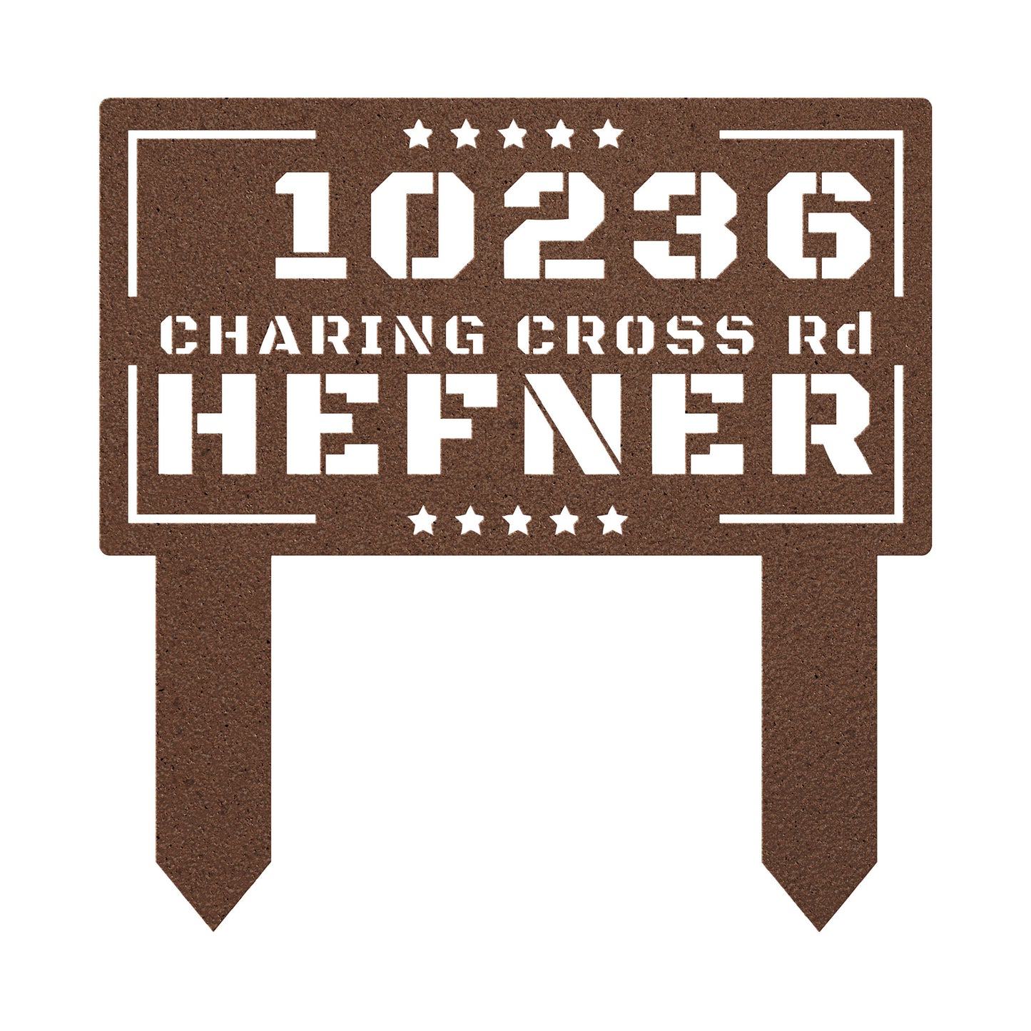 In-ground Address sign VOTING BOARD style