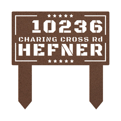 In-ground Address sign VOTING BOARD style