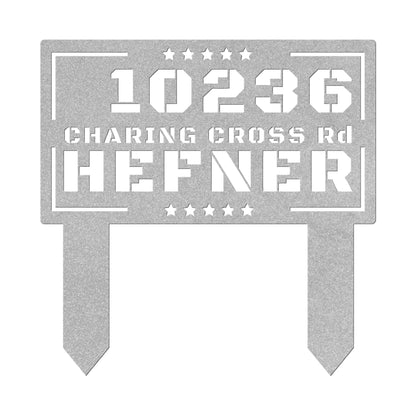 In-ground Address sign VOTING BOARD style