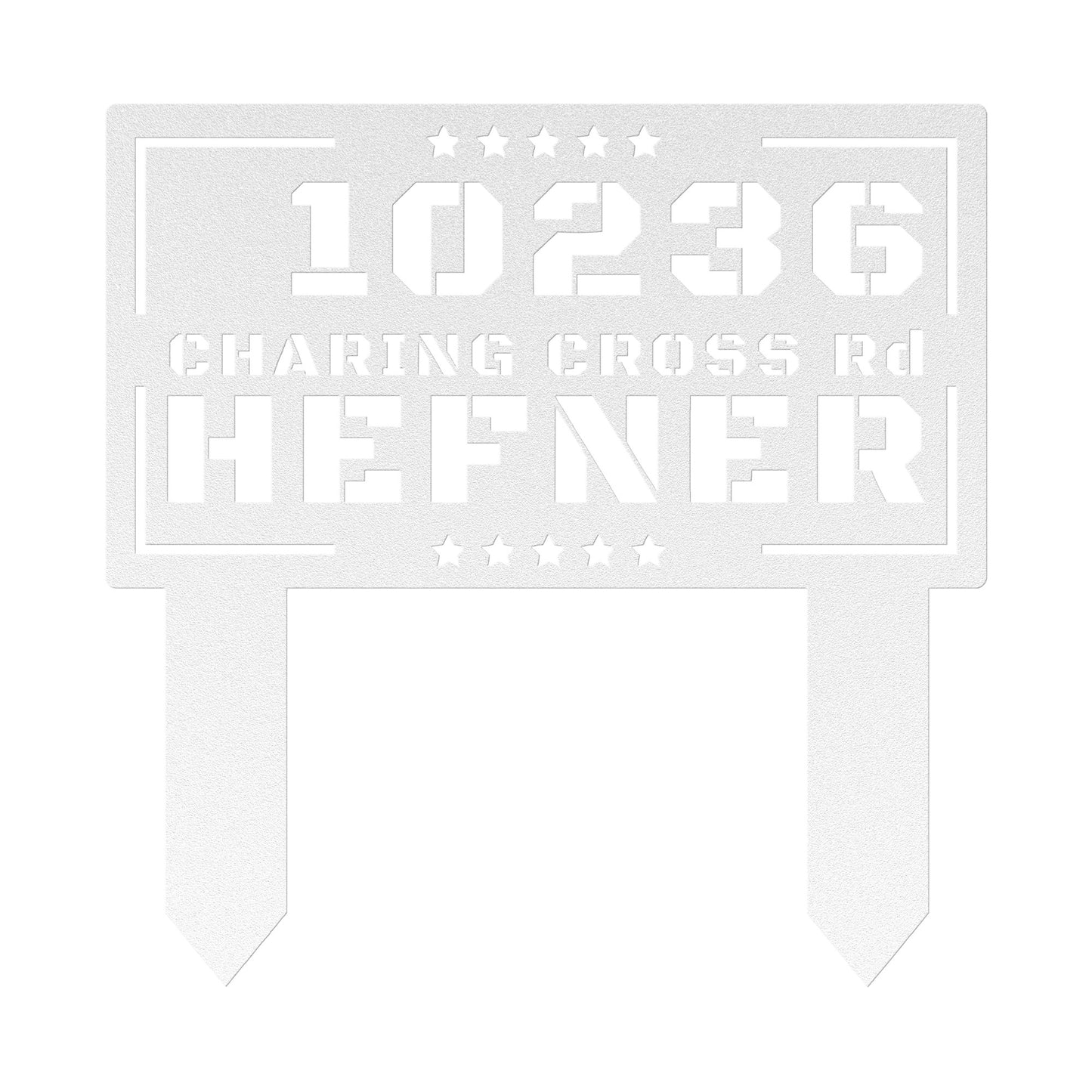 In-ground Address sign VOTING BOARD style