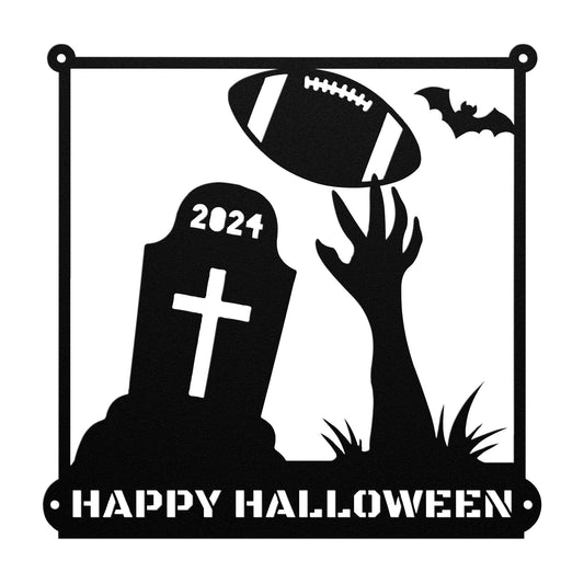 HALLOWEEN sign DEADLY FOOTBALL