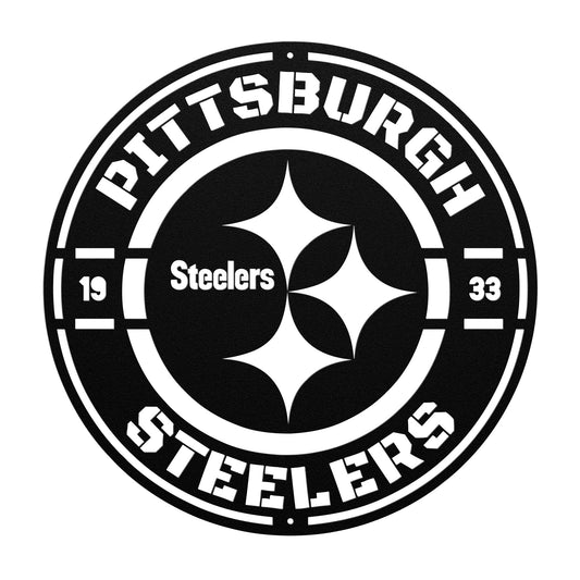 Pittsburgh Steelers Custom Metal Established Date Circle. Art Wall decor man cave