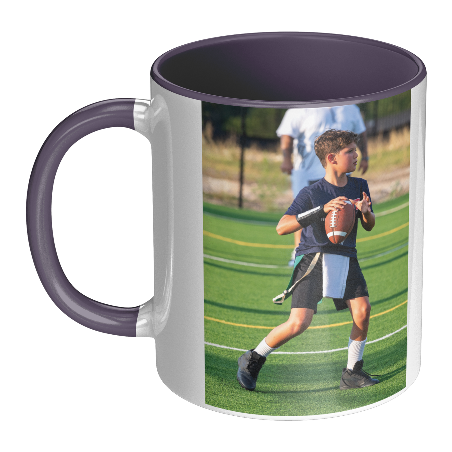 Personalized 11 oz Football Mug with Custom Text, Photo or Picture