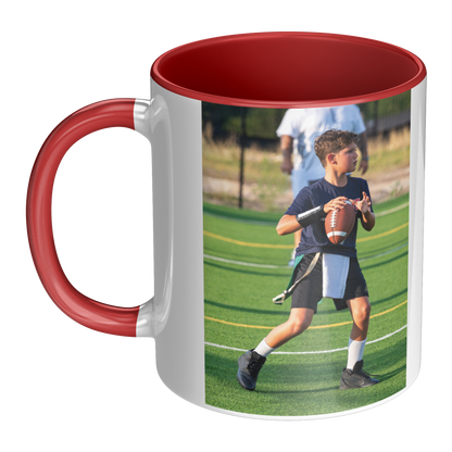 Personalized 11 oz Football Mug with Custom Text, Photo or Picture
