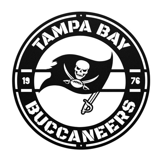 Tampa Bay Buccaneers Custom Metal Established Date Circle. Art Wall decor man cave