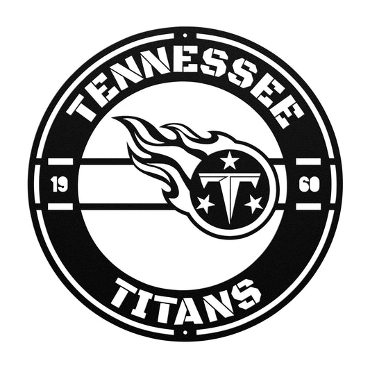 Tennessee Titans Custom Metal Established Date Circle. Art Wall decor man cave