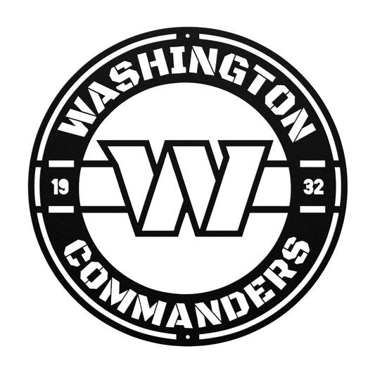 Washington Commanders Custom Metal Established Date Circle. Art Wall decor man cave