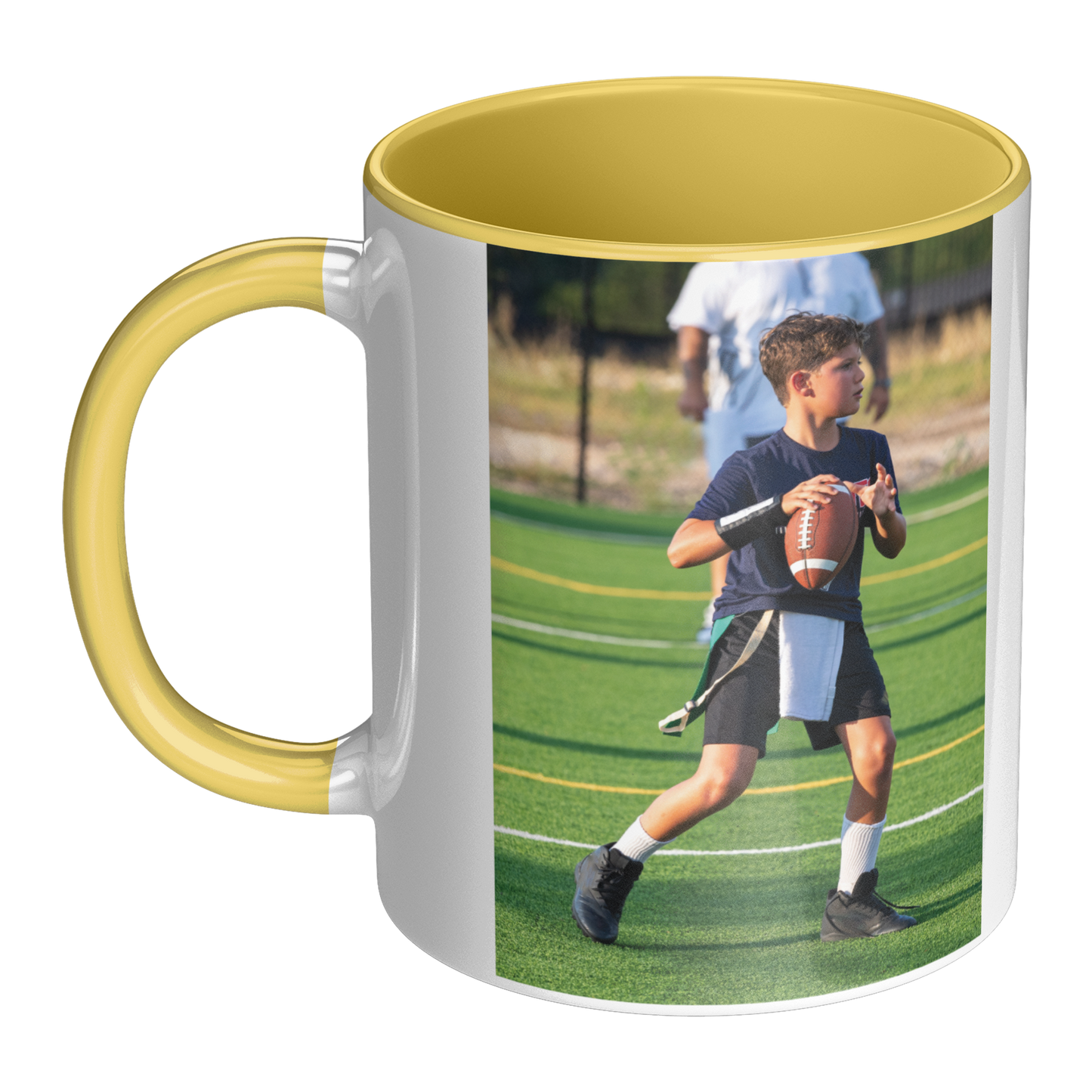 Personalized 11 oz Football Mug with Custom Text, Photo or Picture