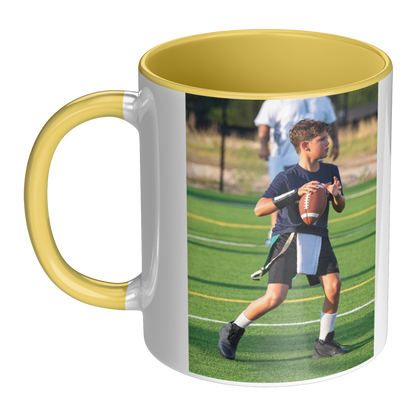 Personalized 11 oz Football Mug with Custom Text, Photo or Picture