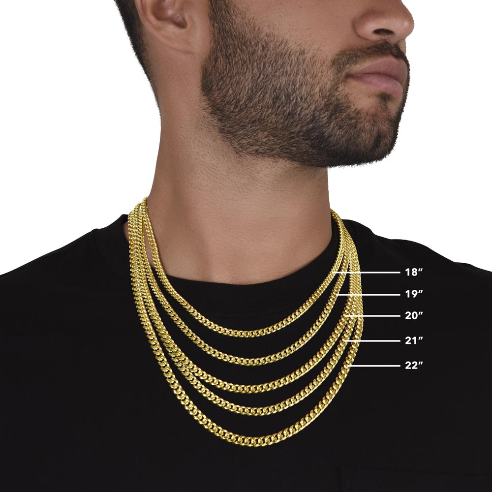 For Son: Cuban Link Chain with Message Card — "You are my greatest pride and joy"