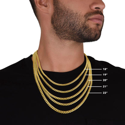 For Son: Cuban Link Chain with Message Card — "You are my greatest pride and joy"