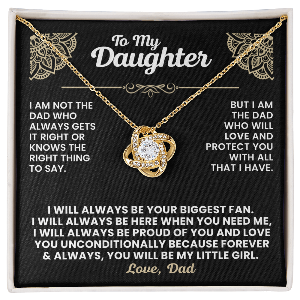 Love Knot Necklace - To My Daughter - Gift Set #D02