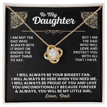 Love Knot Necklace - To My Daughter - Gift Set #D02