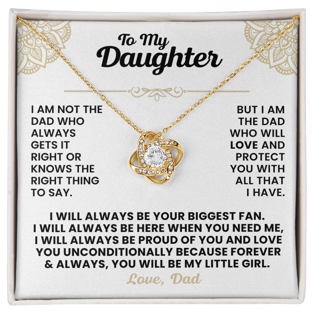 Love Knot Necklace - To My Daughter - Gift Set #D01