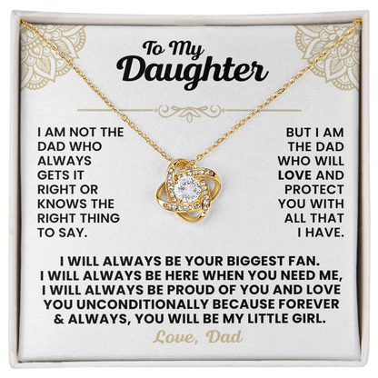 Love Knot Necklace - To My Daughter - Gift Set #D01