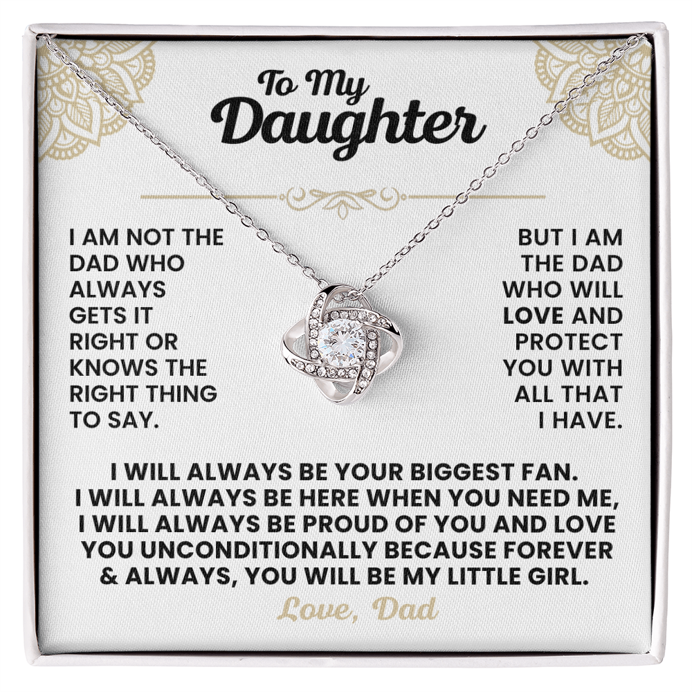 Love Knot Necklace - To My Daughter - Gift Set #D01