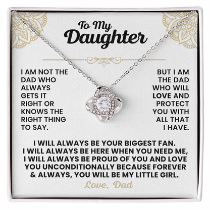 Love Knot Necklace - To My Daughter - Gift Set #D01