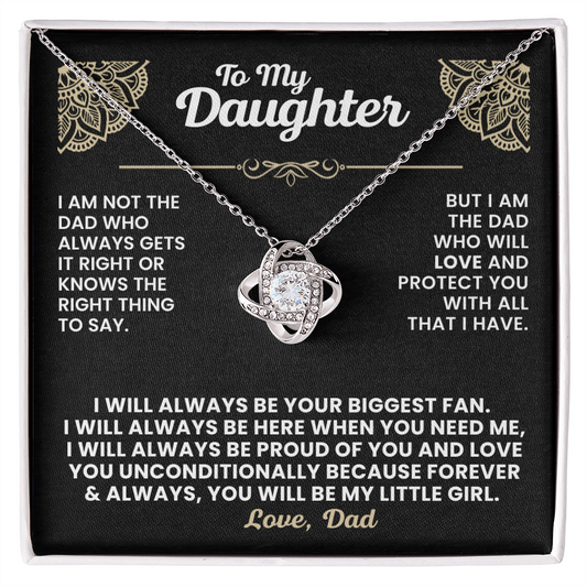 Love Knot Necklace - To My Daughter - Gift Set #D02