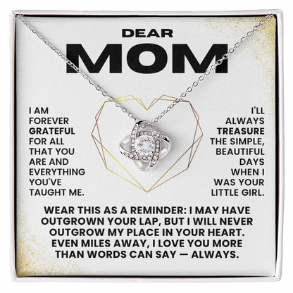 Love Knot Necklace - Dear Mom - Gift Set #M01