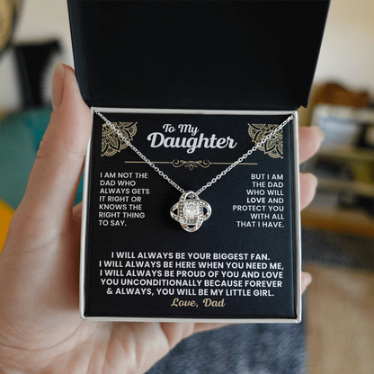 Love Knot Necklace - To My Daughter - Gift Set #D02