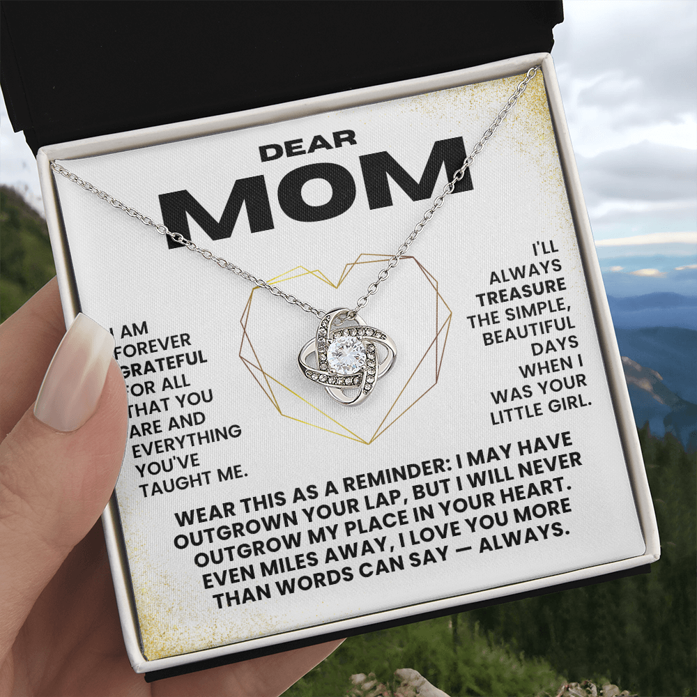 Love Knot Necklace - Dear Mom - Gift Set #M01