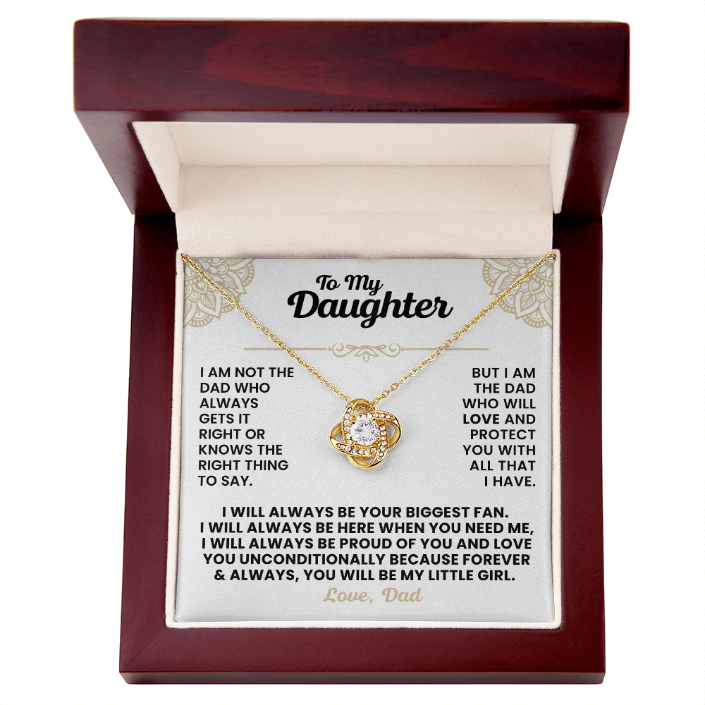 Love Knot Necklace - To My Daughter - Gift Set #D01