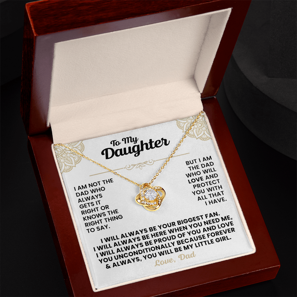 Love Knot Necklace - To My Daughter - Gift Set #D01