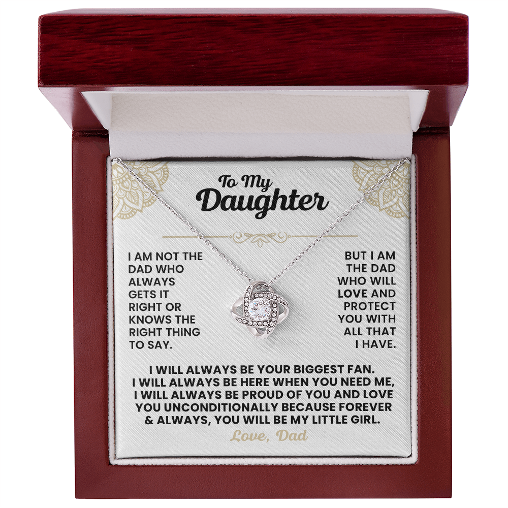 Love Knot Necklace - To My Daughter - Gift Set #D01