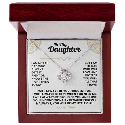 Love Knot Necklace - To My Daughter - Gift Set #D01