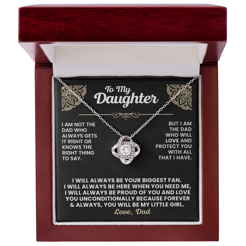 Love Knot Necklace - To My Daughter - Gift Set #D02