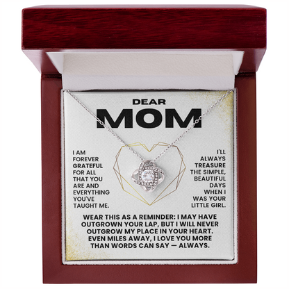Love Knot Necklace - Dear Mom - Gift Set #M01