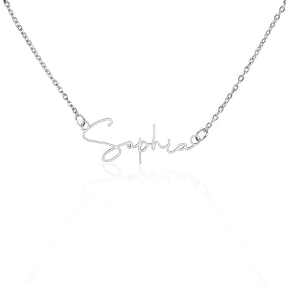 For Her: Personalized Name Pendant Necklace with Message Card — "Wear your name proudly" • Forever Her Name