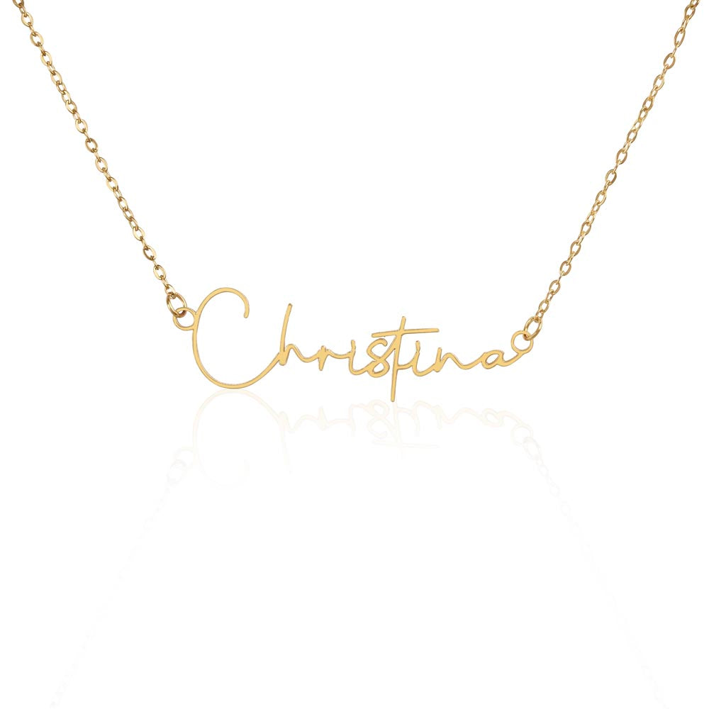 For Her: Personalized Name Pendant Necklace with Message Card — "Wear your name proudly" • Forever Her Name
