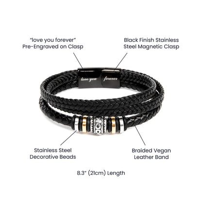 For Son: Love You Forever Bracelet with Message Card — "I'll always be with you"