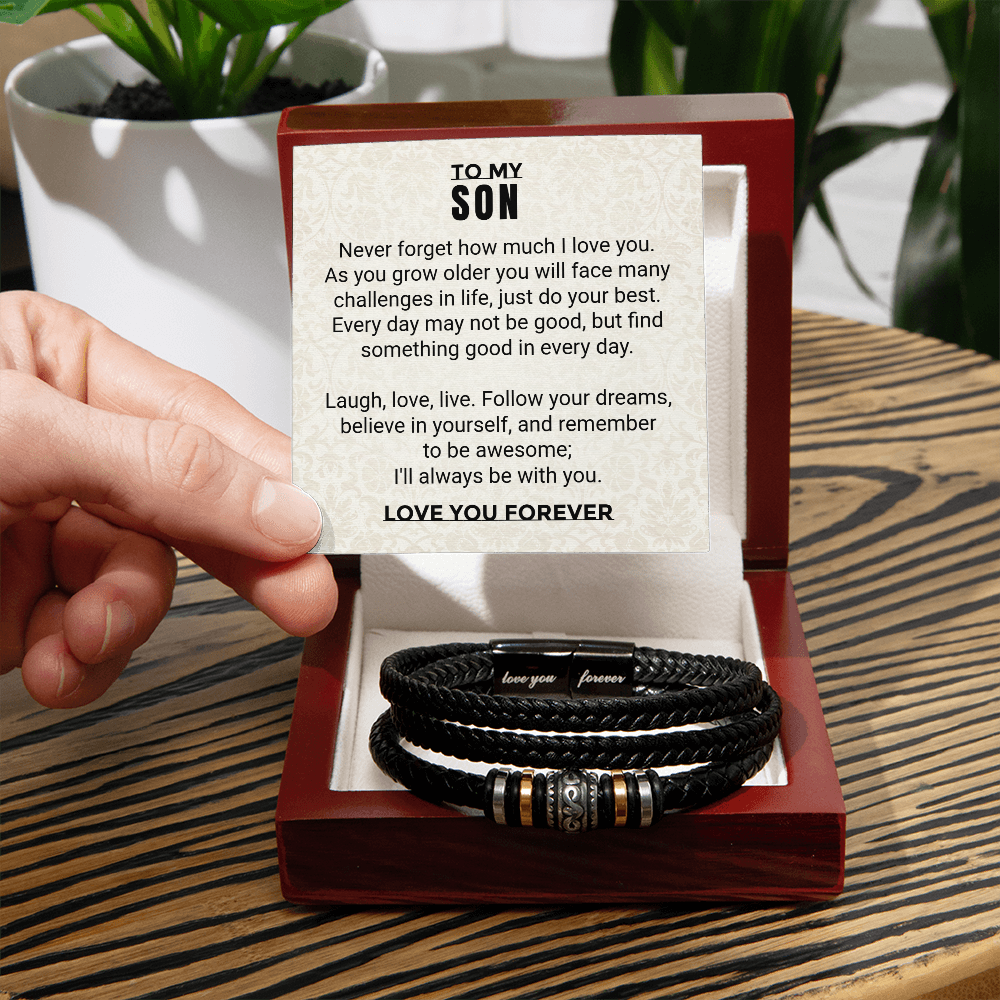 Love You Forever Bracelet for Son