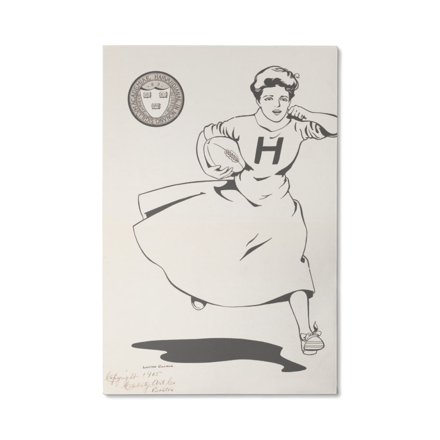 Canvas Wall Art - Woman Playing Football, Harvard University, 1905