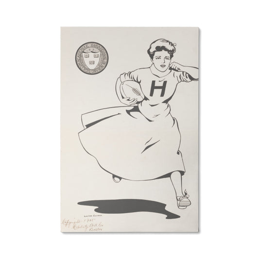 Canvas Wall Art - Woman Playing Football, Harvard University, 1905