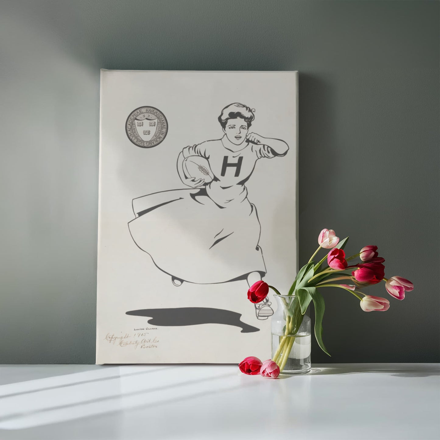 Canvas Wall Art - Woman Playing Football, Harvard University, 1905