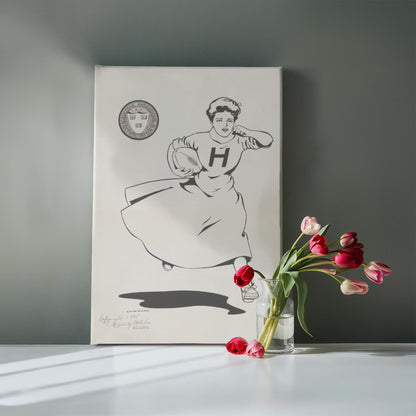 Canvas Wall Art - Woman Playing Football, Harvard University, 1905