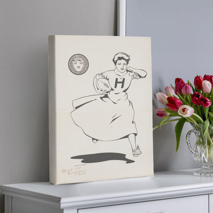 Canvas Wall Art - Woman Playing Football, Harvard University, 1905